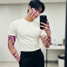 Jinu Halloween DELUXE SET Arms Face Temporary Tattoos Costume Demon Marks