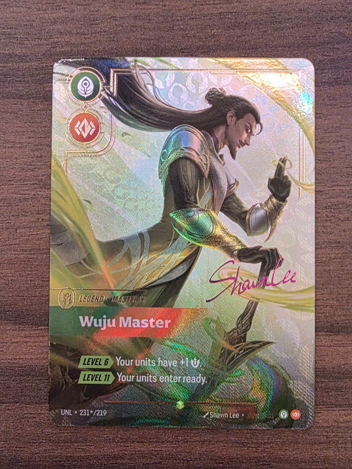 Riftbound Master Yi Wuju Master Signature Unleashed 231* / 219 ON Alt Art