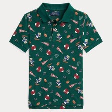 Polo by Ralph Lauren Kids Green Patterned Polo Shirt size 7