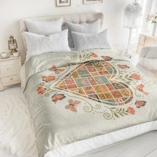 Sherpa Fleece Blanket Plush Warm Bedroom Decor