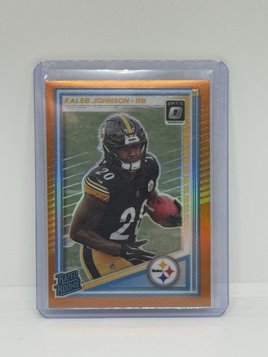 2025 Panini Donruss Optic - Rated Rookie Kaleb Johnson #232 Orange Prizm /299 RC