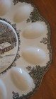 VTG DEVILED 12 EGG PLATE PORCELAIN JOHNSON BROTHERS THE FRIENDLY VILLAGE 12" — photo 3