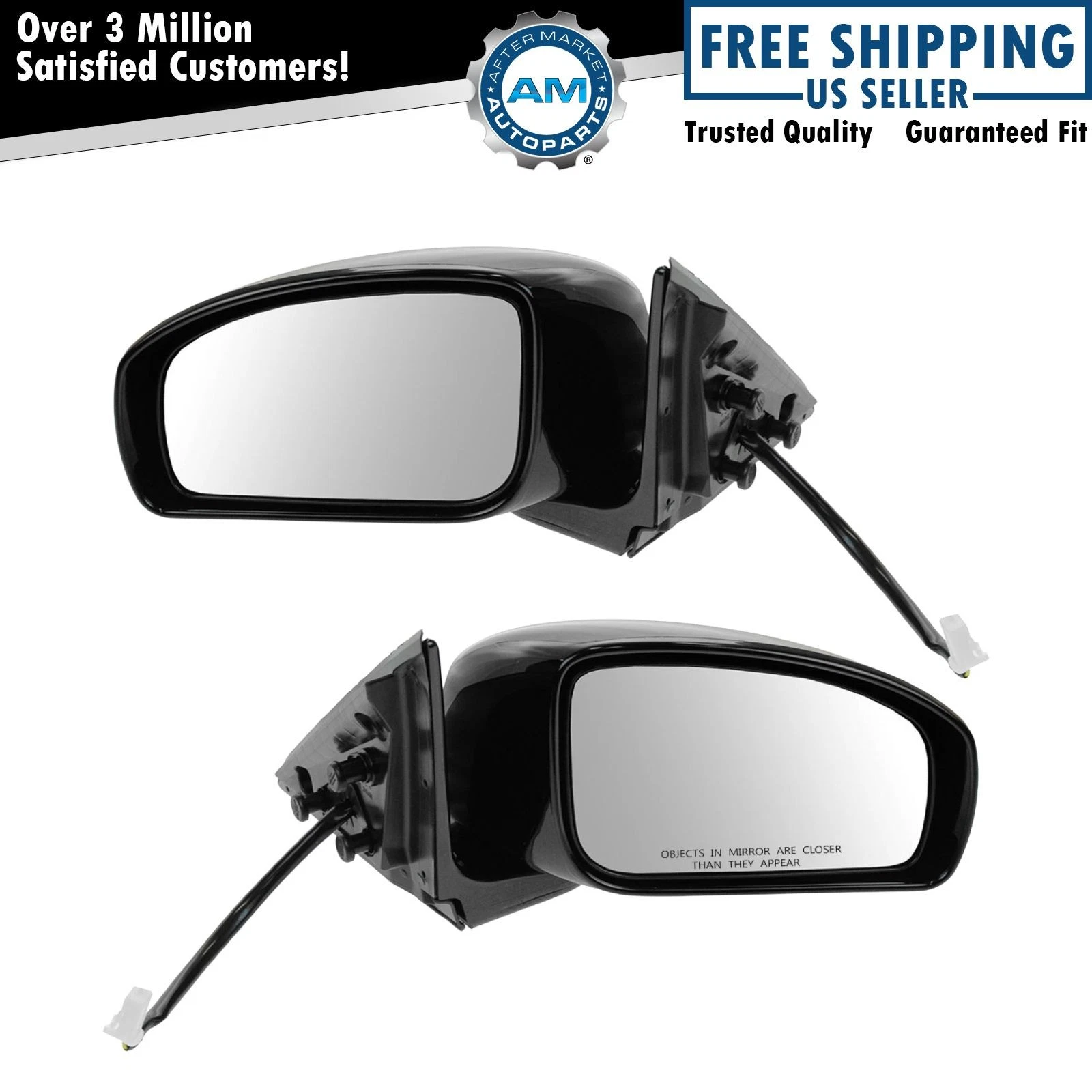 TRQ Power Heated Mirror Pair Left LH Right RH For 07-08 Infiniti G35 G35X Sedan