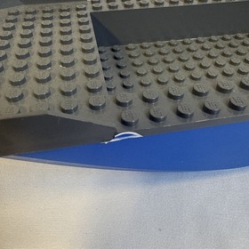 Lego City 7287 Police Blue Boat Hull Unitary 51 x 12 x 6 Blue Hull With Gray Top