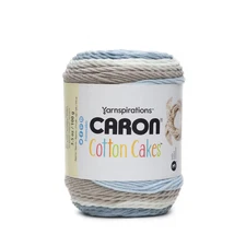 Yarnspirations Yarn Caron Cotton Cakes 3 Pack “Nested Blues” 3PACK