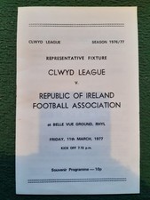 Clwyd League v Republic of Ireland FA 11/03/1977 (Representative Match)