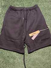 ESSENTIALS Fear of God Men's Black Sweat Shorts size L, Drawstring, Pockets