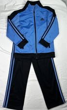 Adidas Tracksuit 2 Pc Set Blue Jacket  Pants Track Suit Boys Size 7