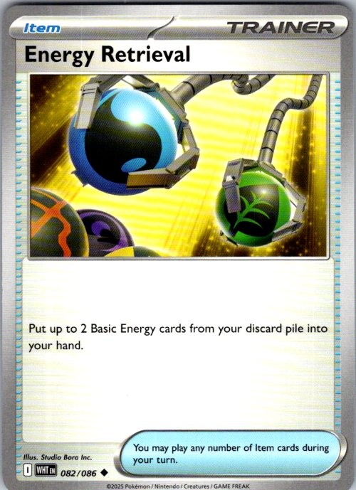 Pokemon | SV: White Flare | Energy Retrieval | 082/086 | Normal | NM