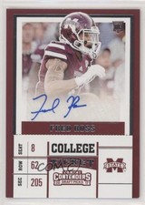 2017 Panini Contenders Draft Picks College Ticket Fred Ross #162 Auto 1u6