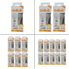 UniBulb LED GLS E27 470lm 4.2W 2700K Warm White Light Bulb - Pack of 1 to 12