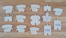 Plan City Wooden Toys Road Track Lot of 14 pieces Good Condition    2