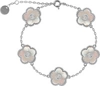Jacques Lemans - Armband Blumen Sterlingsilber Mit Perlmutt/Zirkonia