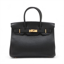Hermès Birkin 30 Le Tournay Fjord raccordi in metallo nero oro □I: 2005