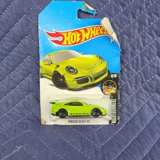 2016 Hot Wheels Porsche 911 GT3 RS~ Lime Green~ Nightburnerz~ 117/365