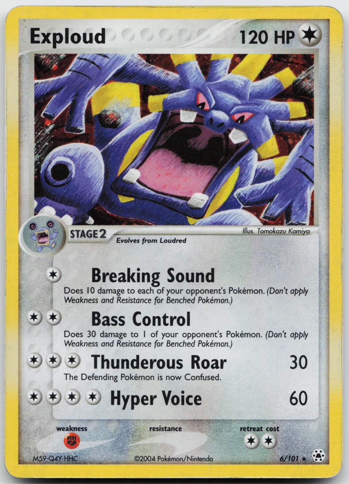 Exploud 6/101 Holo Rare Hidden Legends Pokemon Holo Heavily Played