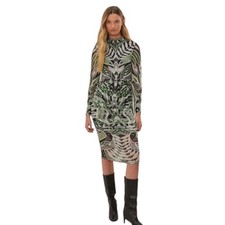 FARM Rio Long-Sleeve Floral Pattern Midi Dress Size Small