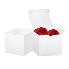 Gift Boxes 30 Pack 4x4x4 inches White Fold Kraft 4x4x4 Inch White -30 Pack