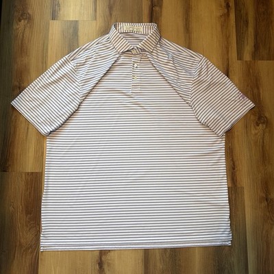 Holderness And Bourne Golf Polo Shirt Men s Size 2XL Tailored Fit Striped