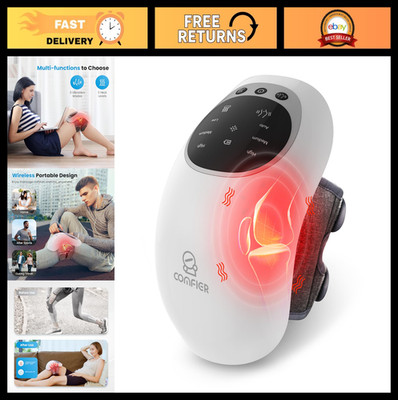Cordless Knee Massager with Heat & Vibration, Red Light Therapy, Pain Relief Wra