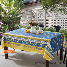 Home Bargains Plus French Country Lemon Grove Vinyl Tablecloth Flannel Backing