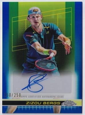 2024 Topps Chrome #TCA-ZBS Zizou Bergs Autographs Blue Refractor Tennis