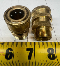 Lot of 2 Quick Connect Coupler 3/8" Fem QC x M22 Male NPT Brass Finish Varies