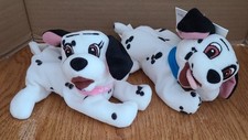 Lot of 2 Disney 8" Dalmation. Jewel  Lucky plush Bean Bags with Tags