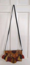 Women's Purse Embroidered Clutch Mexican Floral Shoulder Bag Artisanal Crossbody