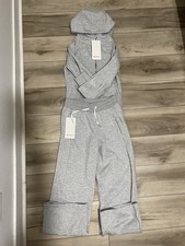 lululemon Gray Scruba Tracksuit Set Hoodie  Pants Hooded Pockets Elastic Waist