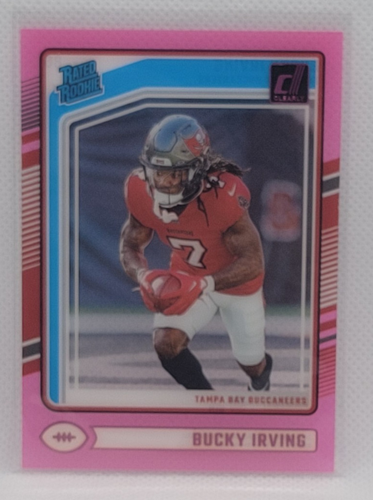 2024 Clearly Donruss Bucky Irving Pink RC #86 Buccaneers