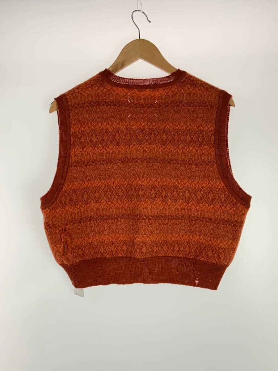 【KOOLOSET】Damage V Knit Vest Maison Margiela Damaged Vneck Vest Sweater orange S | eBay