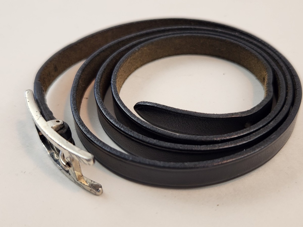 Hermes Api 2 Black Silver Leather Metal Belt Hermes Api2 Bracelet Silver Brown Metal Leather Women main image 4