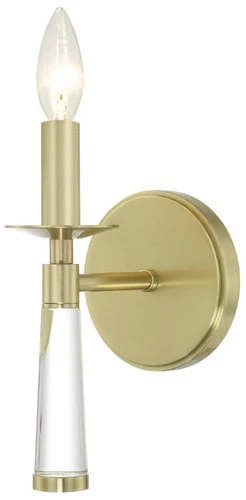 Crystorama Baxter 15" High Aged Brass Wall Sconce - Picture 2 of 7