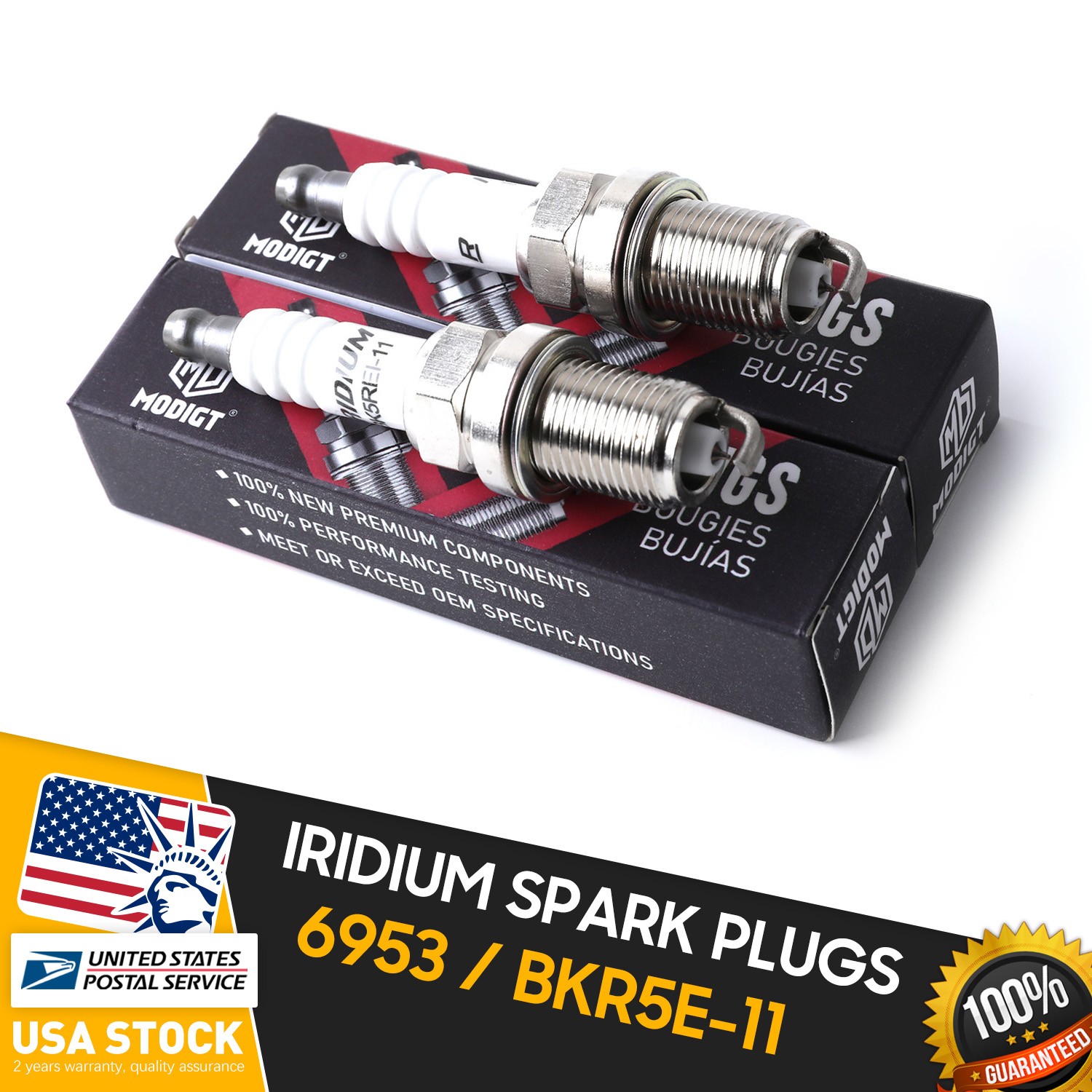 2Pcs For NGK 6953 BKR5E-11 High-quality Iridium Spark Plugs For Subaru Lincoln