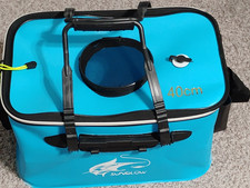 Fresh Fish Bait Bucket Tank Foldable Portable EVA Live Well 6 Gallon Ice Fishing