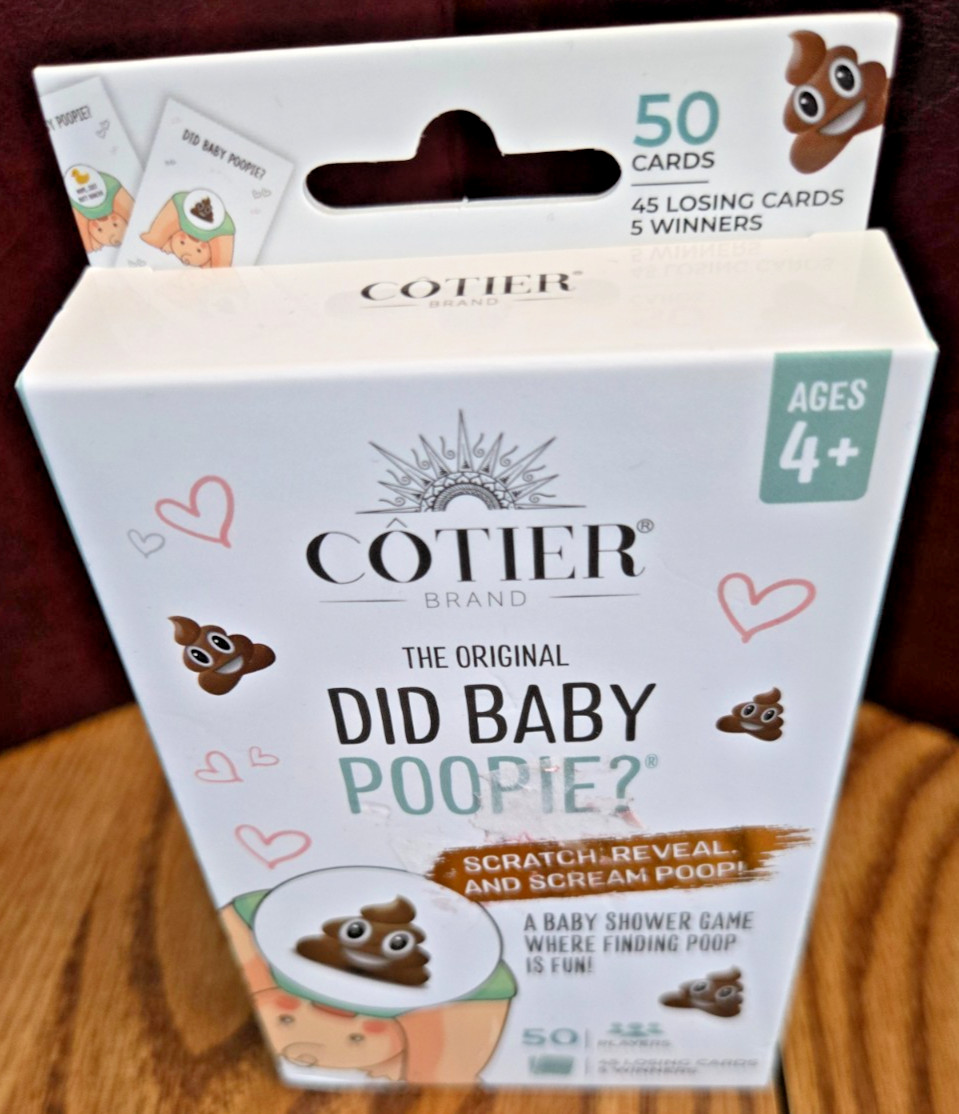 Did Baby Poopie? Baby Shower Game Scratch & Reveal 1 Box 50 Cards 5 winners new