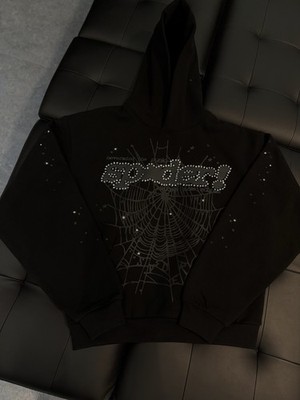 Sp5der Black VVS Stone Hoodie Size (Small) 2026 100% Authentic | eBay