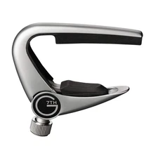 G7th Newport 5 String Silver Guitar Capo Low Profile Flip Lever Tuning Tool