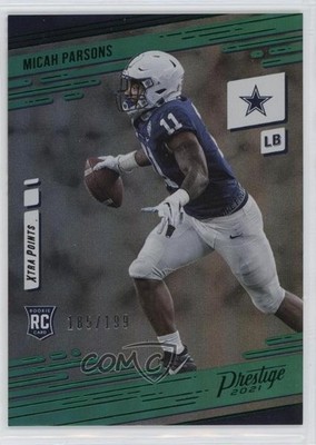 2021 Prestige Rookies Xtra Points Premium Green Micah Parsons Rookie RC 11cz