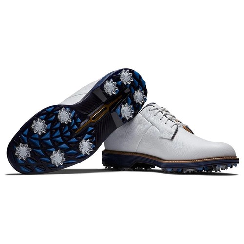 Zapatos de golf FootJoy DryJoys Premiere Series blancos/azul marino **REDUCIDOS** - Imagen 6 de 11