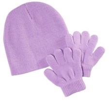 Wonder Nation Toddler Girls' Ribbed Beanie  Gloves Set One Size