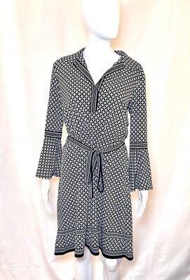 Max Studio Shirt Dress Split Neck Size Small