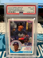 2018 Topps Update Ronald Acuna Jr PSA 9 1983 Variation Rookie RC