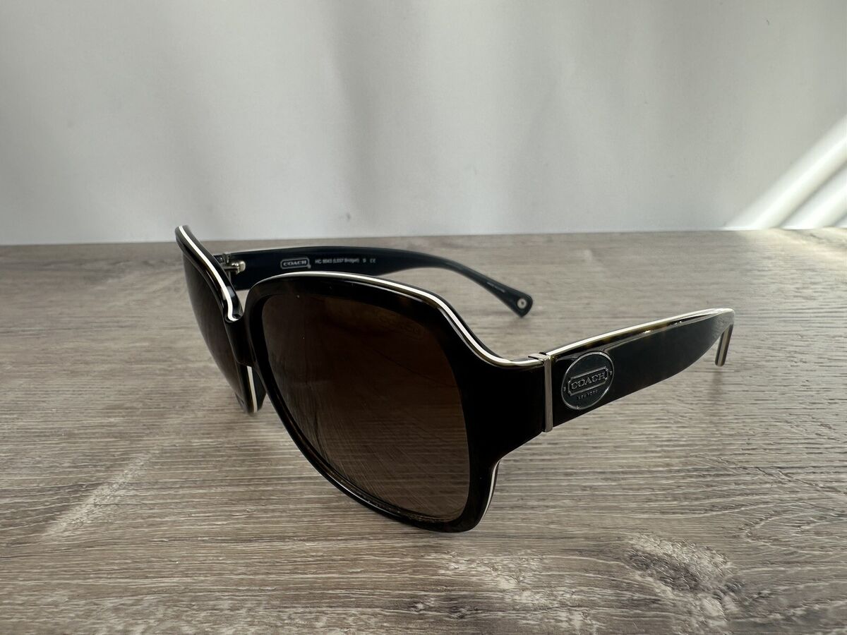 COACH Sunglasses 5089/13 Dark Tortoise Grey HC 8043 L037 COACH Sunglasses 5089/13 Dark Tortoise Grey HC 8043 L037