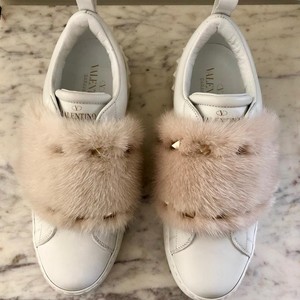 valentino mink fur sneakers