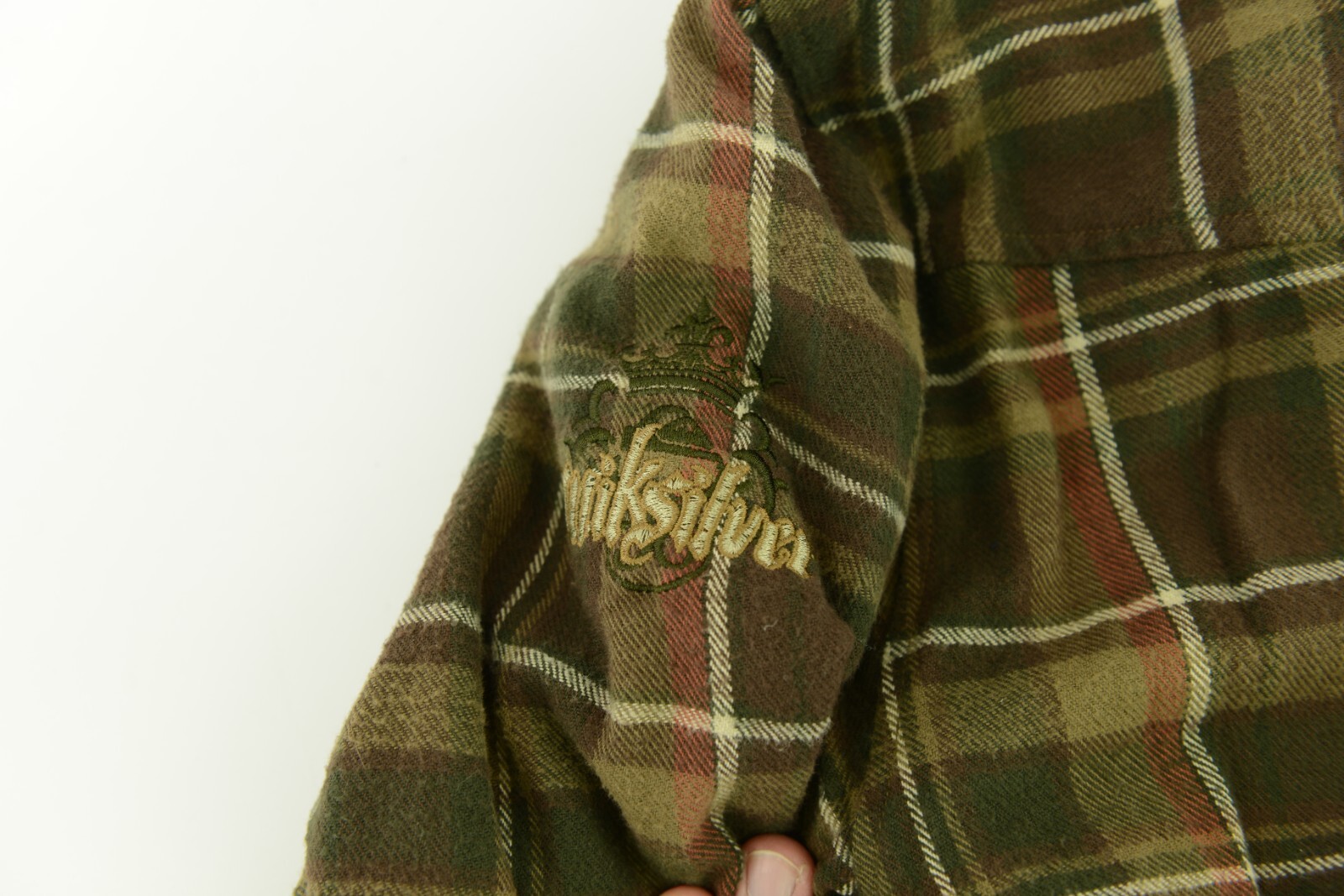 Quicksilver Large Plaid Button Up Heavy Jacket W/… - image 5