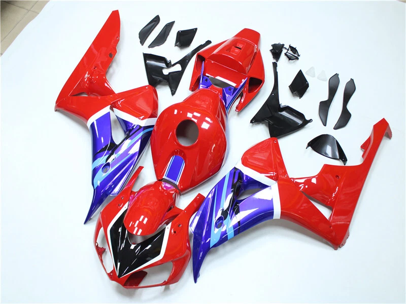 FU para Honda CBR1000RR 2006-2007 ABS carenado estilo de fábrica rojo azul carrocería Foto 3 de 4