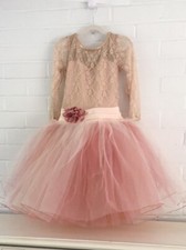 A Wish Come True Girls Blush Pink Fancy Tulle Tutu Dance Recital Dress Size 14