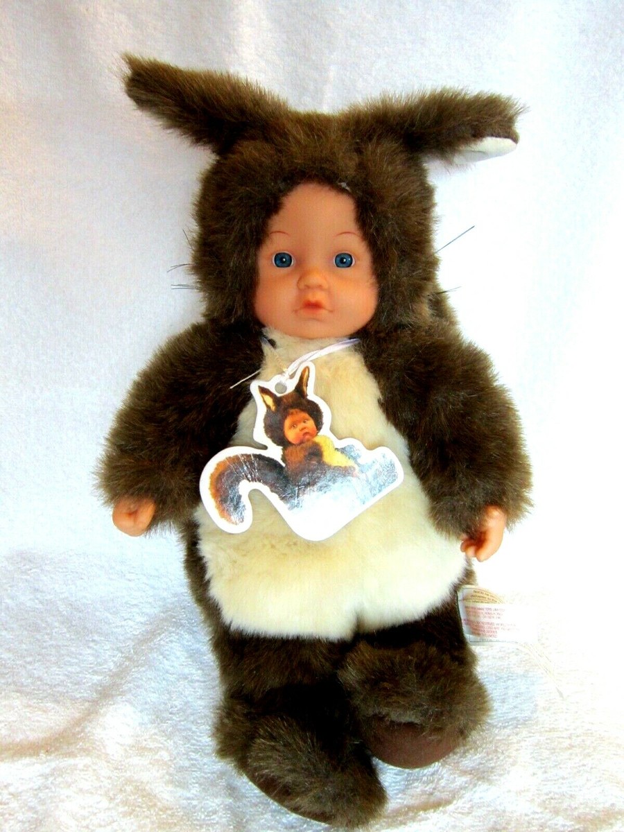 Vintage Anne Geddes Squirrel Baby Doll 1998 ~15 Plush